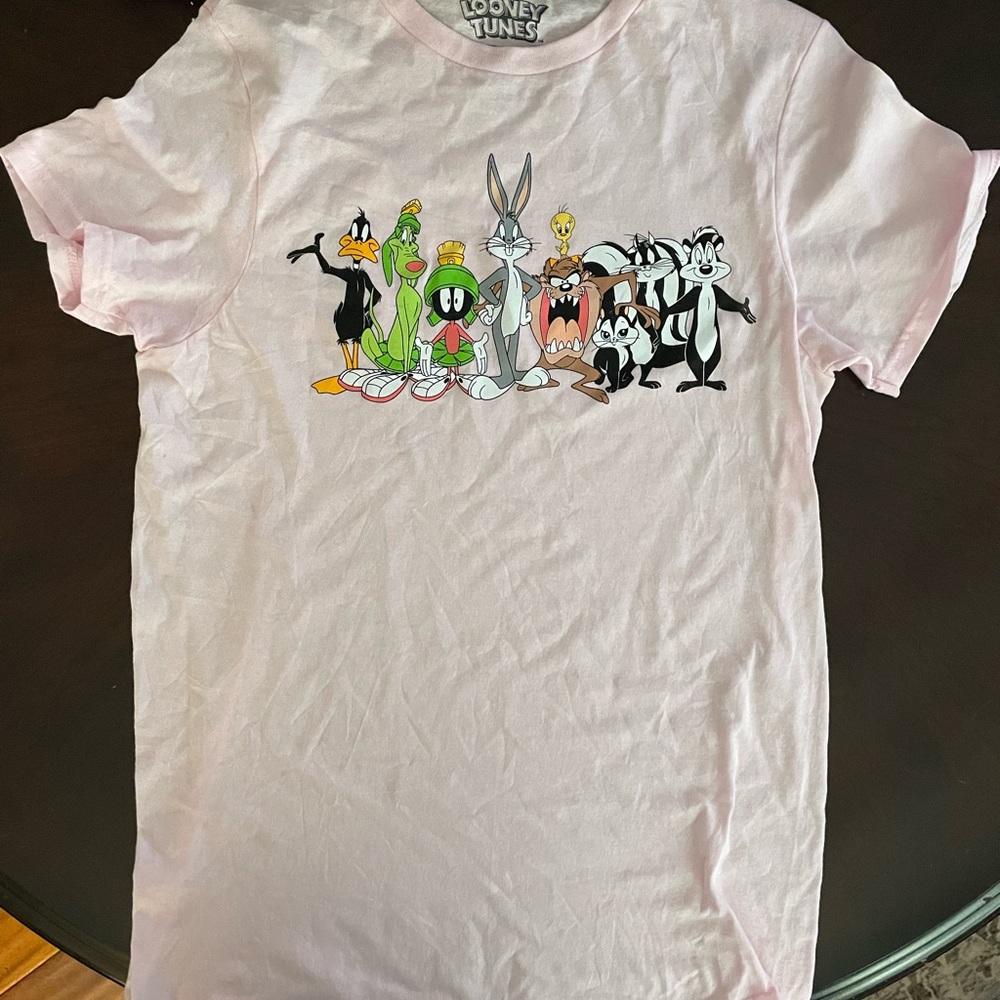 Looney Tunes Group Shot Line Up Front & Back T-Shirt Women’s Size Medium